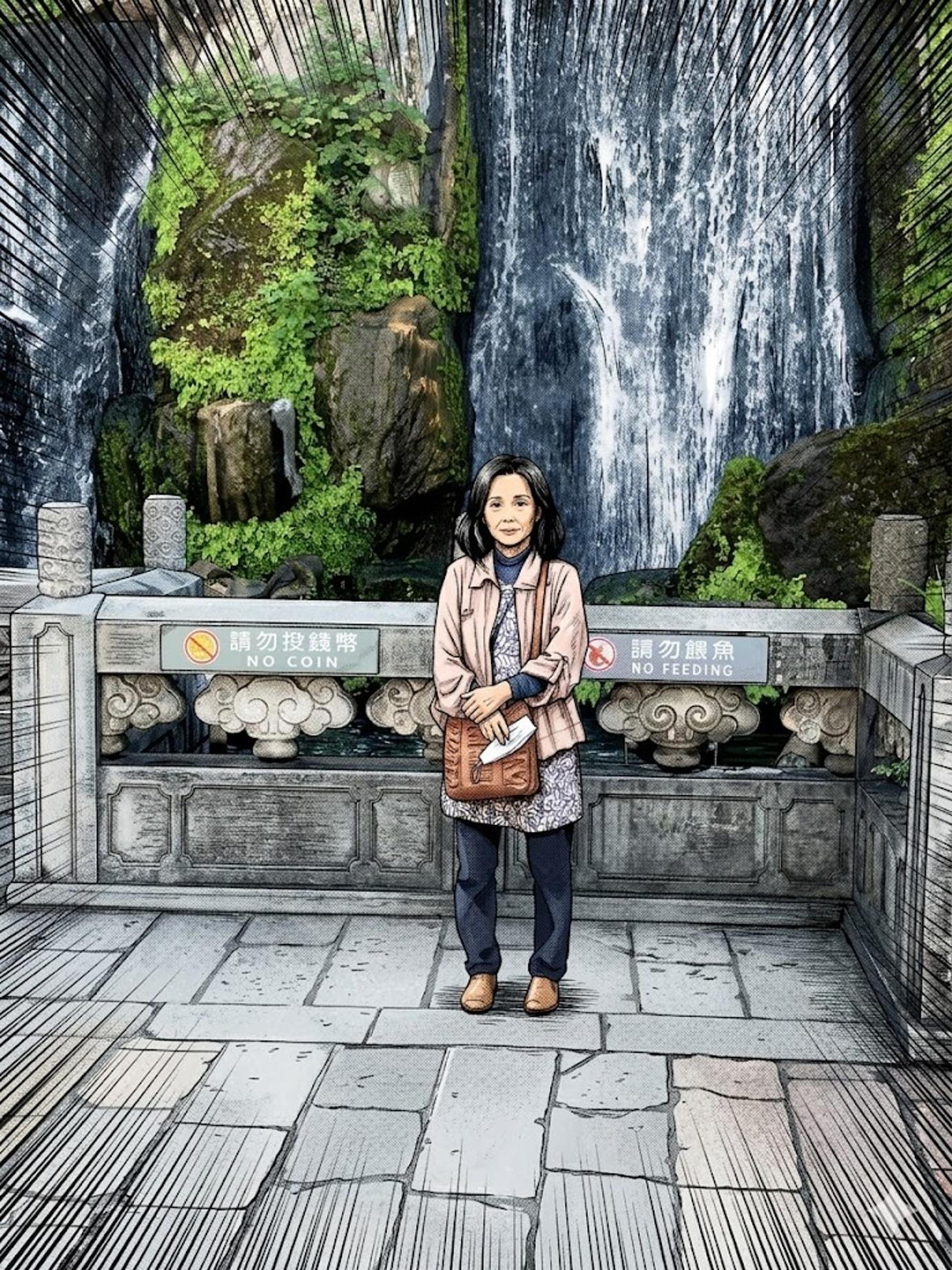 ２７日（月）　７字２９分　龍山寺の滝